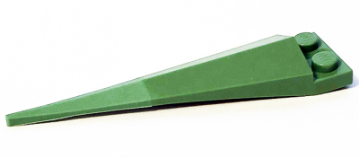 Plate, Modified 1 x 2 with Angular Extension with Molded Flexible Rubber Sand Green Tip Pattern, 61406pb06 Sand Green U