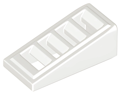 Деталь LEGO Slope 18 2 x 1 x 2/3 with Grille 61409 (18863, 67119) White U