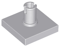 Tile, Modified 2 x 2 with Pin, 2460 Light Bluish Gray N