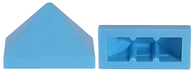 Деталь LEGO Lego Slope 45 2 x 1 Triple with Bottom Stud Holder 15571 (78821) Medium Blue N