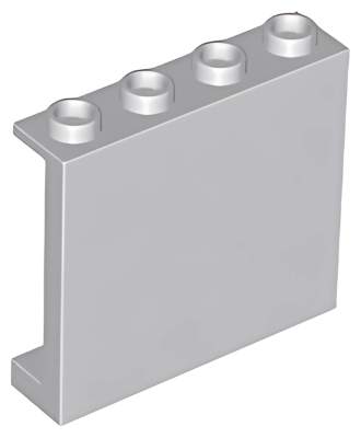 Деталь LEGO Панель Lego Panel 1 x 4 x 3 with Side Supports - Hollow Studs 60581 (35323, 87543) Light Bluish Gray U