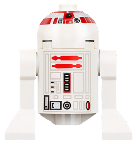 Минифигурка Lego Astromech Droid, R5-D4, Long Red Stripes on Dome sw0029a U