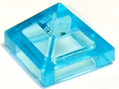 Деталь LEGO Slope 45 1 x 1 x 2/3 Quadruple Convex Pyramid 22388 ( 35343, 35344) Trans-Light Blue U