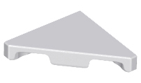 Tile, Modified 2 x 2 Triangular, 35787 Light Bluish Gray U