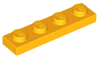 Plate 1 x 4, 3710 Bright Light Orange N