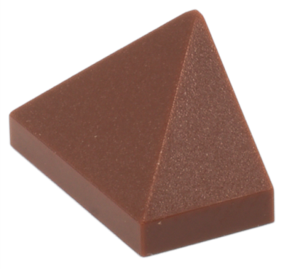 Slope 45 2 x 1 Triple with Bottom Stud Holder, 15571 Reddish Brown N