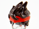 Minifigure, Hair Long and Spiky with Molded Red Bandana Headband Pattern, 69560pb01  
