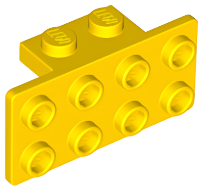 Деталь Lego Скоба Bracket 1 x 2 - 2 x 4 93274 (21731) Yellow U