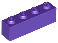 Кирпич LEGO Brick 1 x 4 3010 (6146) Dark Purple U