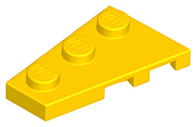 Деталь LEGO Wedge, Plate 3 x 2 Left 43723 Yellow U