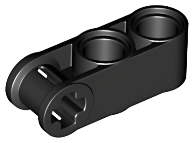 Деталь LEGO Technic, Axle and Pin Connector Perpendicular 3L with 2 Pin Holes 42003 Black U