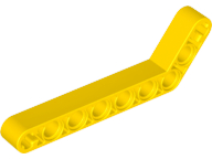 Technic, Liftarm, Modified Bent Thick 1 x 9 (7 - 3), 32271 Yellow N