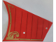 Plastic Part for Set 70738 - Red Sail with Dark Red Lines and Gold Trim and Wave Pattern, 70738pls01a  