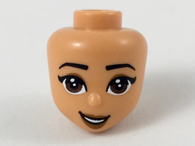 Mini Doll, Head Friends with Dark Brown Eyes, Medium Nougat Lips Pattern (Jasmine), 47105 Nougat U