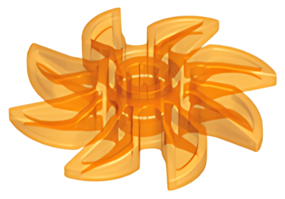 Деталь LEGO Propeller 8 Blade 5 Diameter 41530 (60591) Trans-Orange U