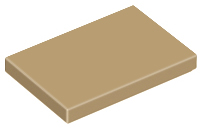 Tile 2 x 3, 26603 Dark Tan N
