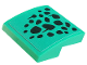 Slope, Curved 2 x 2 x 2/3 with Black Spots, Scales and Lines Pointing Down Pattern (Sticker) - Set 71755, 15068pb381b  