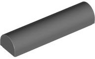 Slope, Curved 1 x 4 x 2/3 Double, 79756 Dark Bluish Gray N