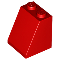 Slope 65 2 x 2 x 2 with Bottom Tube, 3678b Red U