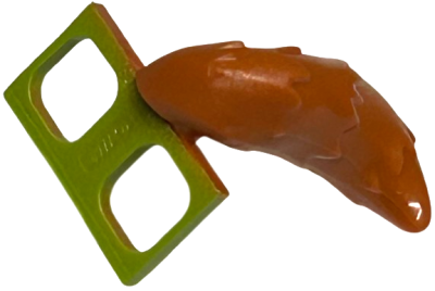 Minifigure Costume Tail Fluffy with Lime Hips Attachment Pattern, 18277pb04 Dark Orange U