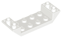 Slope, Inverted 45 6 x 2 Double with 2 x 4 Cutout, 22889 White N