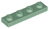 Plate 1 x 4, 3710 Sand Green N