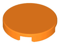 Tile, Round 2 x 2 with Bottom Stud Holder, 14769 Orange N