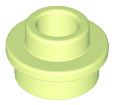 Plate, Round 1 x 1 with Open Stud, 85861 Yellowish Green N