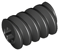 Technic, Gear Worm Screw, Long, 4716 Black U