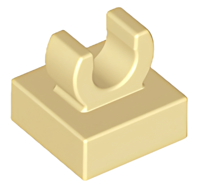 Деталь LEGO Lego Tile, Modified 1 x 1 with Open O Clip 15712 (44842) Tan U