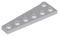 Wedge, Plate 6 x 2 Right, 78444 Light Bluish Gray N