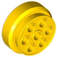 Wheel 30mm D. x 13mm (13 x 24 Model Team), 2695 Yellow U