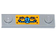 Plate, Modified 1 x 4 with 2 Studs without Groove with Blue Hoses, Buttons and Rivets Pattern (Sticker) - Set 70002, 92593pb020  
