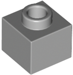 Brick, Modified 1 x 1 x 2/3 with Open Stud, 86996 Light Bluish Gray N