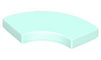 Tile, Round Corner 2 x 2 Macaroni, 27925 Light Aqua U
