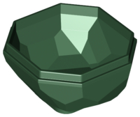 Rock 4 x 4 Octagonal Boulder, Bottom, 30294 Dark Green U