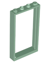 Door, Frame 1 x 4 x 6 with 2 Holes on Top and Bottom, 60596 Sand Green N