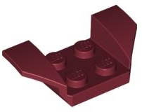 Vehicle, Mudguard 2 x 4 with Flared Wings, 41854 Dark Red U
