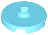 Tile, Round 2 x 2 with Open Stud, 18674 Medium Azure N