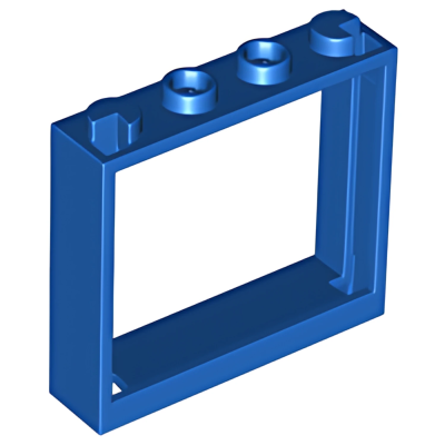 Деталь LEGO  Lego Window 1 x 4 x 3 - No Shutter Tabs 60594 Blue U