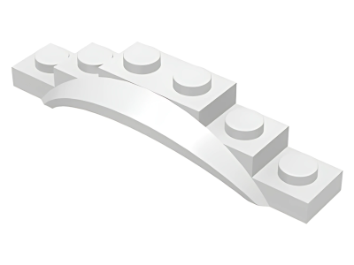 Деталь LEGO Брызговик с колесной аркой Lego Vehicle, Mudguard 1 1/2 x 6 x 1 with Arch 62361 (4925, 63970) White U