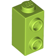 Деталь Lego Brick, Modified 1 x 1 x 1 2/3 with Studs on Side 32952 Lime U