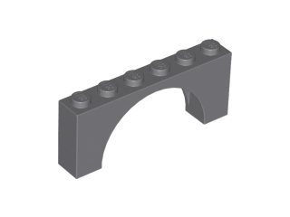 Деталь Lego Арка Arch 1 x 6 x 2 - Medium Thick Top without Reinforced Underside 15254