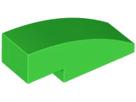 Slope, Curved 3 x 1, 50950 Bright Green U
