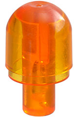 Bar with Light Bulb Cover (Bionicle Barraki Eye), 58176 Trans-Orange U