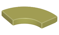 Tile, Round Corner 2 x 2 Macaroni, 27925 Olive Green N