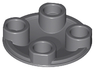 Plate, Round 2 x 2 with Rounded Bottom (Boat Stud), 2654 Dark Bluish Gray U