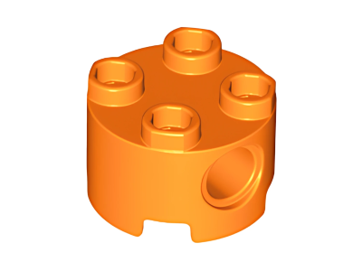 Деталь LEGO Brick, Round 2 x 2 with Pin Holes 17485 (79566) Orange U