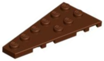 Wedge, Plate 6 x 3 Left, 54384 Reddish Brown N