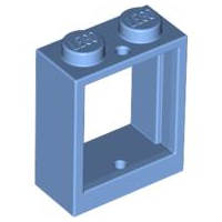 Window 1 x 2 x 2 Flat Front, 60592 Medium Blue N